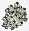 25 5x7mm Antique Silver Metal Split Ring Beads